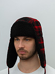 Шапка STETSON арт. 9290305 BOMBER CAP SHADOW PLAID (красный / черный)